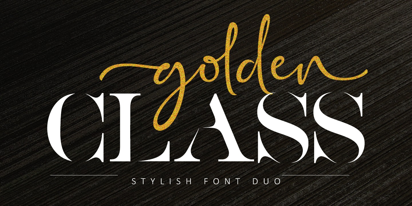 Golden Class Font Duo Font